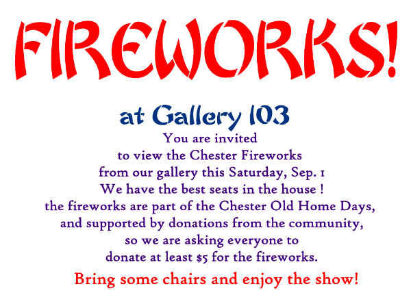 Fireworks at Gallery 103