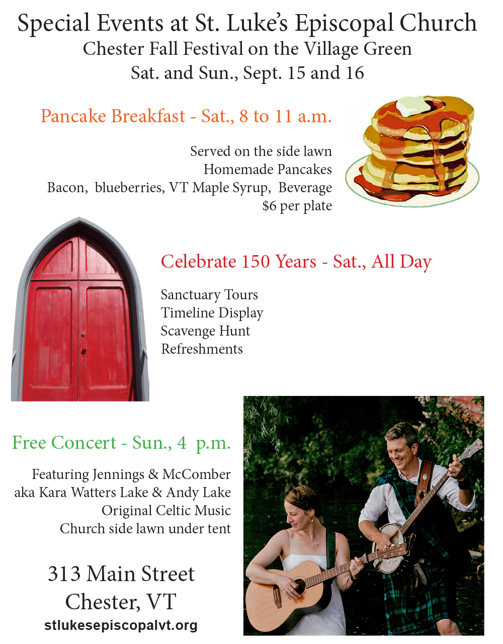 Special Events at St. Luke's Episcopal Church: Chester Fall Festival on the Village Green