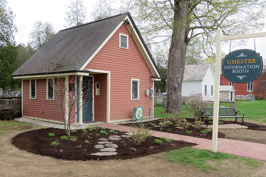 New Landscaping at Chester's Information Booth on Main Street