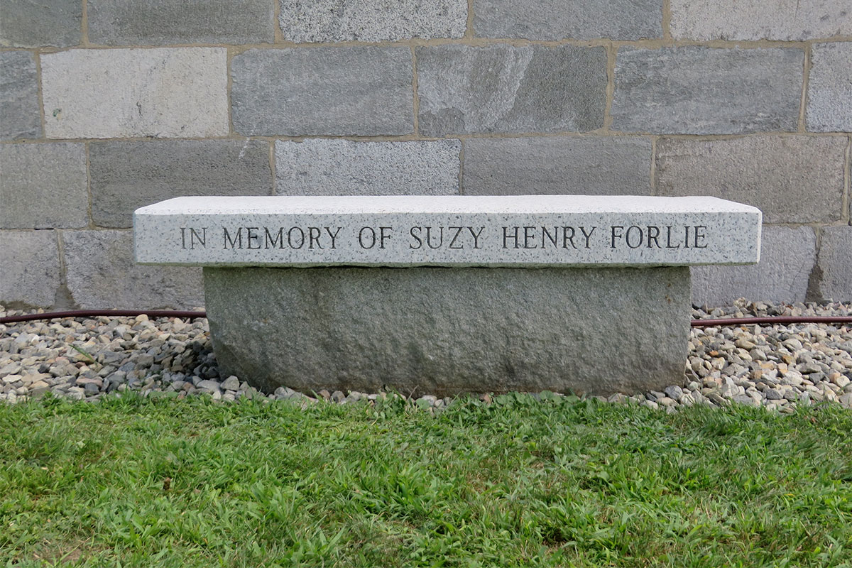 Memorial Stone Bench for Suzy Henry Forlie
