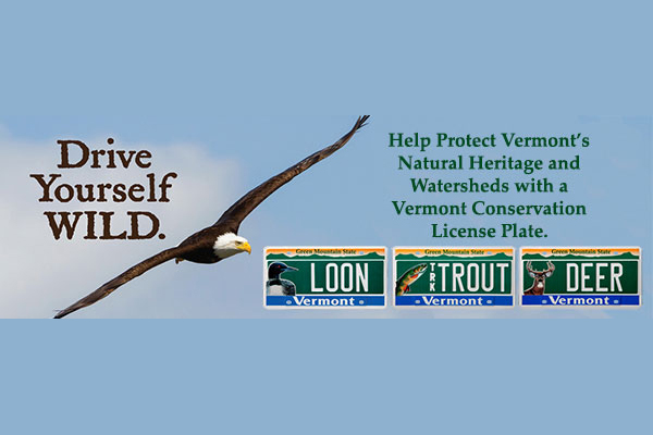 Help Protect Vermont's Natural Heritage and Watersheds with a Vermont Conservation License Plate