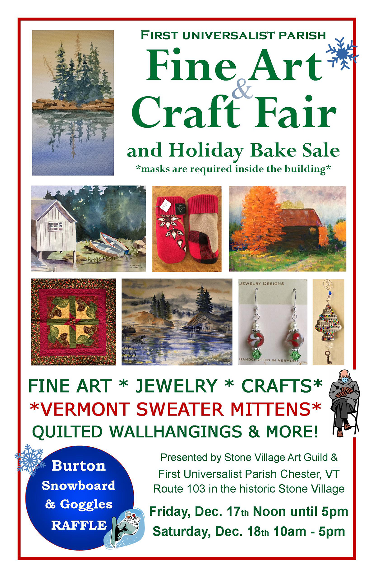 Fine Art and Craft Sale: Handcrafted in Vermont - Fine Art, Sweater Mittens, Jewelry and More
