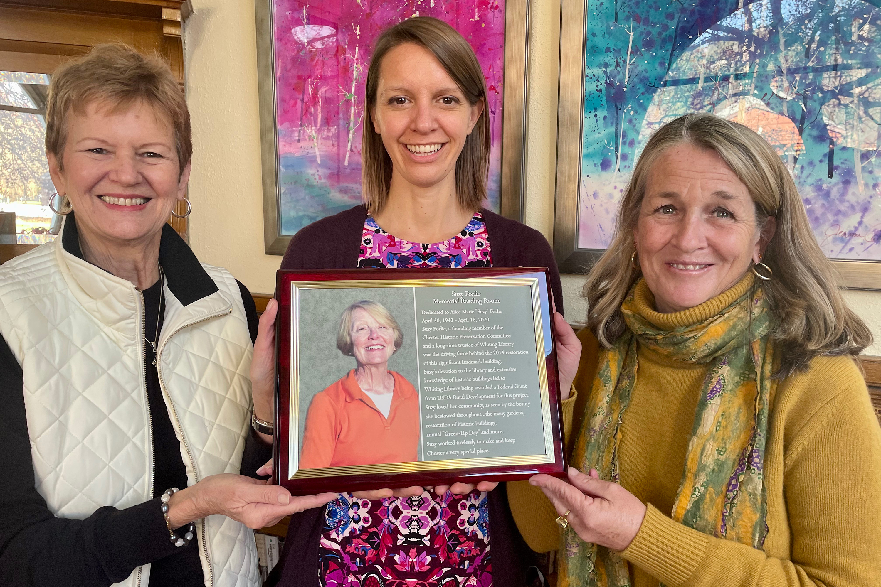 Suzy Forlie Memorial Reading Room at Whiting Library